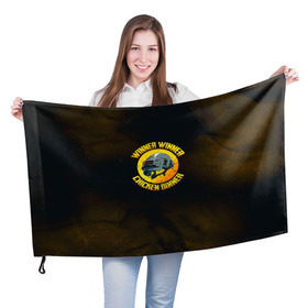 Флаг 3D с принтом PUBG в Кировске, 100% полиэстер | плотность ткани — 95 г/м2, размер — 67 х 109 см. Принт наносится с одной стороны | 