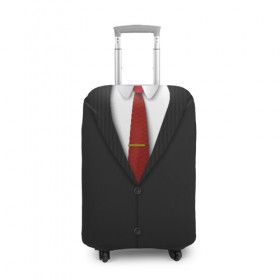 Чехол для чемодана 3D с принтом Костюм 47 в Кировске, 86% полиэфир, 14% спандекс | двустороннее нанесение принта, прорези для ручек и колес | agent47 | game | killer | агент47 | бесшумный