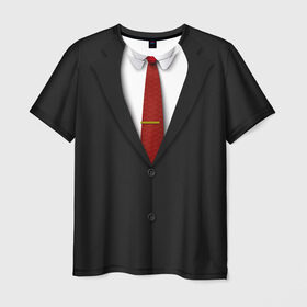 Мужская футболка 3D с принтом Костюм 47 в Кировске, 100% полиэфир | прямой крой, круглый вырез горловины, длина до линии бедер | Тематика изображения на принте: agent47 | game | killer | агент47 | бесшумный
