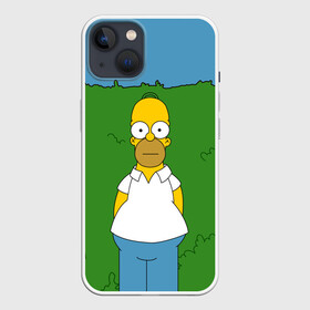 Чехол для iPhone 13 с принтом Гомер Симпсон в кустах в Кировске,  |  | 2019 | 2х2 | simpsons | барт | гомер | для мамы | для сына | интересный | кусты | мардж | мультики | мультфильмы | мэгги | новый год | подарок | симпсон | симпсоны | текстура | уникальный