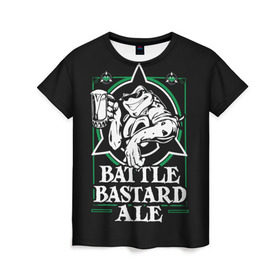 Женская футболка 3D с принтом Battletoads в Кировске, 100% полиэфир ( синтетическое хлопкоподобное полотно) | прямой крой, круглый вырез горловины, длина до линии бедер | ale | bastard | battle toads | toad | битва жаб | жаба | эль