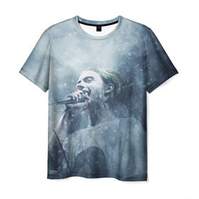 Мужская футболка 3D с принтом Пошлая Молли в Кировске, 100% полиэфир | прямой крой, круглый вырез горловины, длина до линии бедер | зима | молли | пошлая молли | реп | снег