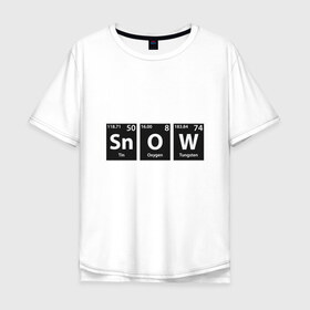 Мужская футболка хлопок Oversize с принтом Snow в Кировске, 100% хлопок | свободный крой, круглый ворот, “спинка” длиннее передней части | 2019 | дед мороз | дом | елка | желание | животные | зима | кабан | милый | мороз | настроение | новый год | пеппа | подарок | позитив | поросенок | праздник | радость | рождество | санта клаус | свинка