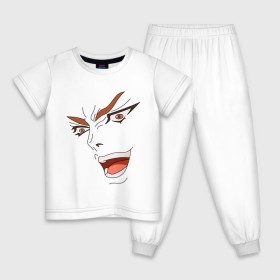 Детская пижама хлопок с принтом Dio Brando в Кировске, 100% хлопок |  брюки и футболка прямого кроя, без карманов, на брюках мягкая резинка на поясе и по низу штанин
 | Тематика изображения на принте: dio | jojo | джо джо | дио
