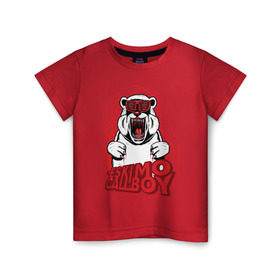 Детская футболка хлопок с принтом Eskimo Callboy - Polar Bear в Кировске, 100% хлопок | круглый вырез горловины, полуприлегающий силуэт, длина до линии бедер | eskimo callboy | merch | metal | polar bear | rock | мерч | металл | полярный медведь | пхк | рок | эскимо коллбой