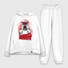 Женский костюм хлопок Oversize с принтом Eskimo Callboy   Polar Bear в Кировске,  |  | eskimo callboy | merch | metal | polar bear | rock | мерч | металл | полярный медведь | пхк | рок | эскимо коллбой