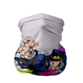 Бандана-труба 3D с принтом Jojo Jotaro в Кировске, 100% полиэстер, ткань с особыми свойствами — Activecool | плотность 150‒180 г/м2; хорошо тянется, но сохраняет форму | adventure | anime | bizzare | jo jo | jojo | logo | manga | аниме | араки | ахегао | джо | джо джо | джоджо | жижа | жожа | жожо | йойо | лого | манга | мульт | мультфильм | отаку | сериал | символ | хирохико | юри | яой