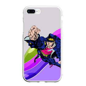 Чехол для iPhone 7Plus/8 Plus матовый с принтом Jojo Jotaro в Кировске, Силикон | Область печати: задняя сторона чехла, без боковых панелей | adventure | anime | bizzare | jo jo | jojo | logo | manga | аниме | араки | ахегао | джо | джо джо | джоджо | жижа | жожа | жожо | йойо | лого | манга | мульт | мультфильм | отаку | сериал | символ | хирохико | юри | яой