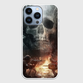 Чехол для iPhone 13 Pro с принтом Battlefield Череп в Кировске,  |  | battlefield | ак 47 | батла | баттл | война | огонь | омон | оружие | перестрелка | стрелялка | череп
