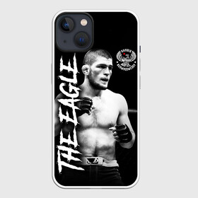 Чехол для iPhone 13 с принтом Хабиб Нурмагомедов в Кировске,  |  | khabib nurmagomedov | mma | the eagle | ufc | боец | бои без правил | борьба | микс файт | мма | орёл | самбо | хабиб | хабиб нурмагомедов