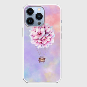 Чехол для iPhone 13 Pro с принтом Нежный Воздушный Шар в Кировске,  |  | Тематика изображения на принте: акварель | гортензия | картина | краски | милый | пастель | розы | цветок | цветы