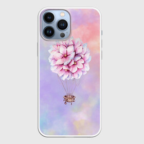 Чехол для iPhone 13 Pro Max с принтом Нежный Воздушный Шар в Кировске,  |  | Тематика изображения на принте: акварель | гортензия | картина | краски | милый | пастель | розы | цветок | цветы