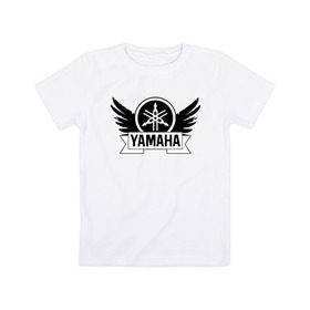 Детская футболка хлопок с принтом Yamaha v-max в Кировске, 100% хлопок | круглый вырез горловины, полуприлегающий силуэт, длина до линии бедер | v max | yamaha | мотоспорт | мотоцикл | чоппер | ямаха