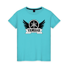 Женская футболка хлопок с принтом Yamaha v-max в Кировске, 100% хлопок | прямой крой, круглый вырез горловины, длина до линии бедер, слегка спущенное плечо | v max | yamaha | мотоспорт | мотоцикл | чоппер | ямаха