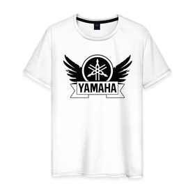 Мужская футболка хлопок с принтом Yamaha v-max в Кировске, 100% хлопок | прямой крой, круглый вырез горловины, длина до линии бедер, слегка спущенное плечо. | v max | yamaha | мотоспорт | мотоцикл | чоппер | ямаха