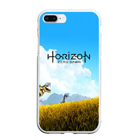 Чехол для iPhone 7Plus/8 Plus матовый с принтом Horizon Zero Dawn в Кировске, Силикон | Область печати: задняя сторона чехла, без боковых панелей | aloy | game | horizon zero dawn | hunter | machine | mecha | robot | snow | spear | the frozen wilds | weapon | игры | постапокалипсис | роботы | фентези | элой