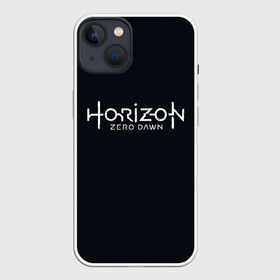 Чехол для iPhone 13 с принтом HORIZON ZERO DAWN в Кировске,  |  | aloy | game | horizon zero dawn | hunter | machine | mecha | robot | snow | spear | the frozen wilds | weapon | игры | постапокалипсис | роботы | фентези | элой