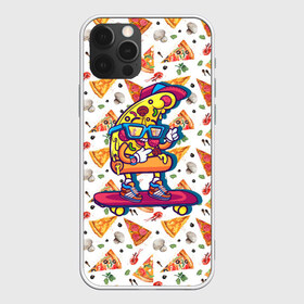 Чехол для iPhone 12 Pro Max с принтом Пицца на скейте в Кировске, Силикон |  | pizza | грибы | еда | зелень | колбаса | крутаяпицца | кусокпиццы | пицца | пиццерия | скейт | сыр