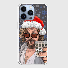 Чехол для iPhone 13 Pro с принтом Лебовски Санта в Кировске,  |  | balls | big lebowski | bowling | film | happy christmas | movie | santa claus | skittles | большой лебовски | боулинг | дед мороз | кегли | кино | колпак | красная шапка | новый год | праздник | рождество | с новым годом | санта клаус