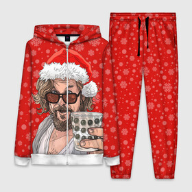 Женский костюм 3D с принтом Лебовски Санта в Кировске,  |  | balls | big lebowski | bowling | film | happy christmas | movie | santa claus | skittles | большой лебовски | боулинг | дед мороз | кегли | кино | колпак | красная шапка | новый год | праздник | рождество | с новым годом | санта клаус