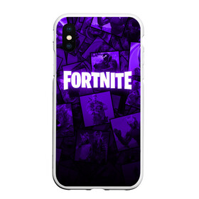 Чехол для iPhone XS Max матовый с принтом FORTNITE в Кировске, Силикон | Область печати: задняя сторона чехла, без боковых панелей | Тематика изображения на принте: 2019 | armor | armour | cybersport | esport | fortnite | game | llama | logo | броня | игра | киберспорт | лама | симулятор строительства | строительство | фиолетовый | фирменные цвета | фортнайт