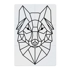 Магнитный плакат 2Х3 с принтом Полигональный волк в Кировске, Полимерный материал с магнитным слоем | 6 деталей размером 9*9 см | Тематика изображения на принте: wolf | волк | волчара | зверь | линии | полигон | полигональный волк | полигоны | тренд | хищник