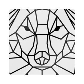 Магнит виниловый Квадрат с принтом Полигональный волк в Кировске, полимерный материал с магнитным слоем | размер 9*9 см, закругленные углы | wolf | волк | волчара | зверь | линии | полигон | полигональный волк | полигоны | тренд | хищник