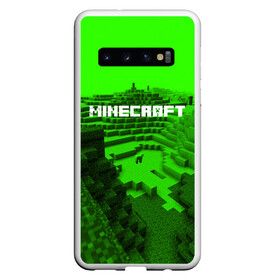 Чехол для Samsung Galaxy S10 с принтом Minecraft в Кировске, Силикон | Область печати: задняя сторона чехла, без боковых панелей | blade | blocks | creeper | cubes | game | ken | minecraft | mobs | sword | игры | крипер | майн крафт | майнкрафт | моб