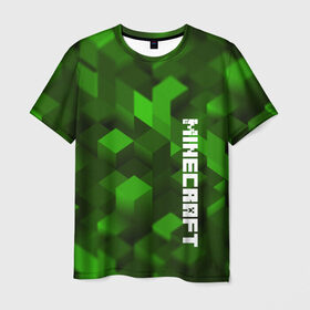 Мужская футболка 3D с принтом MINECRAFT 2019 в Кировске, 100% полиэфир | прямой крой, круглый вырез горловины, длина до линии бедер | blade | blocks | creeper | cubes | game | ken | minecraft | mobs | sword | игры | крипер | майн крафт | майнкрафт | моб