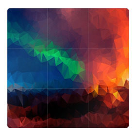 Магнитный плакат 3Х3 с принтом Градиент Треугольники в Кировске, Полимерный материал с магнитным слоем | 9 деталей размером 9*9 см | абстракт | геометрический | градиент | зеленый | краски. разноцветный | красный | мозаика | синий | тренд | тренды | треугольники