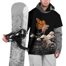 Накидка на куртку 3D с принтом Hover в Кировске, 100% полиэстер |  | Тематика изображения на принте: chipmunk | lisa ericson | бабочка | грибы | мышка | мышь