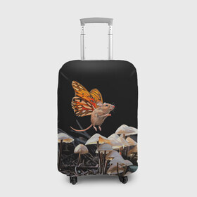 Чехол для чемодана 3D с принтом Hover в Кировске, 86% полиэфир, 14% спандекс | двустороннее нанесение принта, прорези для ручек и колес | Тематика изображения на принте: chipmunk | lisa ericson | бабочка | грибы | мышка | мышь