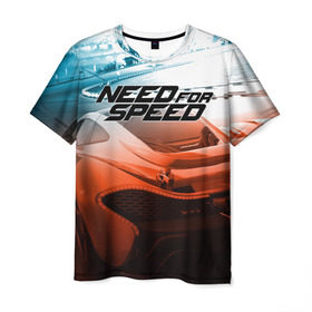 Мужская футболка 3D с принтом Need for Speed в Кировске, 100% полиэфир | прямой крой, круглый вырез горловины, длина до линии бедер | need for speed | nfs | авто | вип | гонки | жажда скорости | класс | машины | симулятор | чемпион