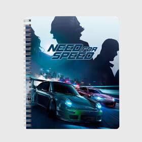 Тетрадь с принтом Need for Speed в Кировске, 100% бумага | 48 листов, плотность листов — 60 г/м2, плотность картонной обложки — 250 г/м2. Листы скреплены сбоку удобной пружинной спиралью. Уголки страниц и обложки скругленные. Цвет линий — светло-серый
 | need for speed | nfs | авто | вип | гонки | жажда скорости | класс | машины | симулятор | чемпион