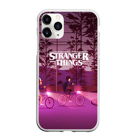 Чехол для iPhone 11 Pro матовый с принтом STRANGER THINGS в Кировске, Силикон |  | finn wolfhard | gaten mataraz | millie bobby brown | natalia dyer | stranger things | winona ryder | вайнона райдер | милли бобби браун | оченнь странные дела | очень странные дела | странные события