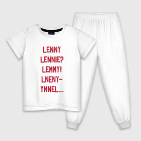 Детская пижама хлопок с принтом Lenny в Кировске, 100% хлопок |  брюки и футболка прямого кроя, без карманов, на брюках мягкая резинка на поясе и по низу штанин
 | red dead redemption 2 | в баре | ленни | миссия | напились | прикол | рдр | рдр2 | шутка