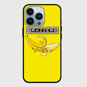 Чехол для iPhone 13 Pro с принтом Brazzers в Кировске,  |  | Тематика изображения на принте: brazzers | банан | бразерс | логотип | надпись | прикол | юмор