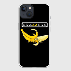 Чехол для iPhone 13 с принтом Brazzers в Кировске,  |  | brazzers | банан | бразерс | логотип | надпись | прикол | юмор