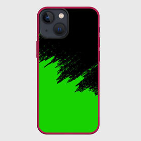 Чехол для iPhone 13 mini с принтом КРАСКА И НИЧЕГО ЛИШНЕГО в Кировске,  |  | color | dirty | green | texture | yellow.paints | брызги | брызги красок | желтый | зеленый | краски | текстура