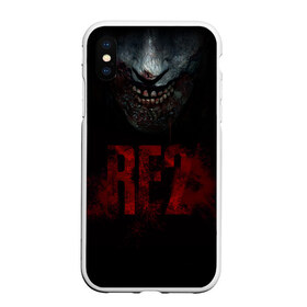 Чехол для iPhone XS Max матовый с принтом Resident Evil 2 в Кировске, Силикон | Область печати: задняя сторона чехла, без боковых панелей | 2 | 2019 | dark | evil | game | horror | resident | zombie | зомби | зубы | игра | кровь | лого | обитель зла | ужас