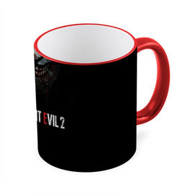 Кружка 3D с принтом Resident Evil 2 в Кировске, керамика | ёмкость 330 мл | 2 | 2019 | dark | evil | game | horror | resident | zombie | зомби | зубы | игра | кровь | лого | обитель зла | ужас