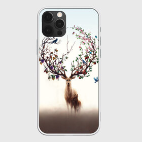Чехол для iPhone 12 Pro Max с принтом Олень с ветвями вместо рог в Кировске, Силикон |  | Тематика изображения на принте: бабочка | волшебство | деревья | лес | листья | оленёнок | природа | птица | сказка | фрукты | цветы