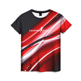 Женская футболка 3D с принтом cs go:Red Line 2019 в Кировске, 100% полиэфир ( синтетическое хлопкоподобное полотно) | прямой крой, круглый вырез горловины, длина до линии бедер | 
