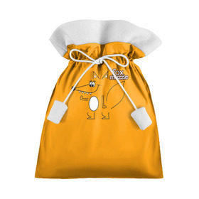 Подарочный 3D мешок с принтом Лисья морда в Кировске, 100% полиэстер | Размер: 29*39 см | животные | зубы | контур | лиса | лисья | надпись | оранжевый | рыжая