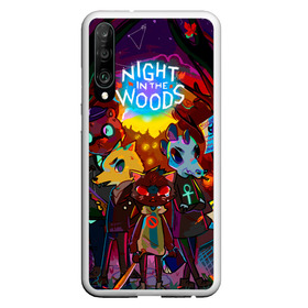 Чехол для Honor P30 с принтом Night in the Woods (1) в Кировске, Силикон | Область печати: задняя сторона чехла, без боковых панелей | Тематика изображения на принте: bear | cat | fox | night | night in the woods | woods | кот | лес | лис | медведь | ночь | ночь в лесу