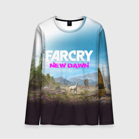 Мужской лонгслив 3D с принтом FAR CRY NEW DAWN в Кировске, 100% полиэстер | длинные рукава, круглый вырез горловины, полуприлегающий силуэт | Тематика изображения на принте: action | far cry | far cry new dawn | game | gamer | montana | player | shooter | usa | врата эдема | знак | игра | культ | секта | символ | символика | шутер | эдем