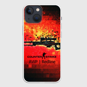 Чехол для iPhone 13 mini с принтом cs go:AWP:Red Line в Кировске,  |  | awp | counter strike | cyber sport | game | howl | skin | sport | авп | вой | игры | скин