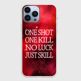 Чехол для iPhone 13 Pro Max с принтом One Shot One Kill в Кировске,  |  | counter strike. one shot | cs go | csgo | game | one kill | ван шот | красный | лого | надпись | текст