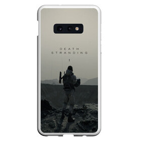 Чехол для Samsung S10E с принтом Death Stranding в Кировске, Силикон | Область печати: задняя сторона чехла, без боковых панелей | bridges | death stranding | game | hideo kojima | kojima productions | man | norman reedus | scar | sony interactive entertainment | suit | tie | игры | кодзима