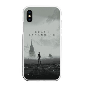 Чехол для iPhone XS Max матовый с принтом DEATH STRANDING в Кировске, Силикон | Область печати: задняя сторона чехла, без боковых панелей | bridges | death stranding | game | hideo kojima | kojima productions | man | norman reedus | scar | sony interactive entertainment | suit | tie | игры | кодзима